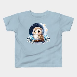 Cute Kawaii Winter Owl Kids T-Shirt